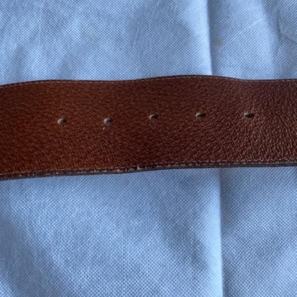 Ann Taylor English Aniline Pigskin Full Grain Leather Belt - SMALL main image 7